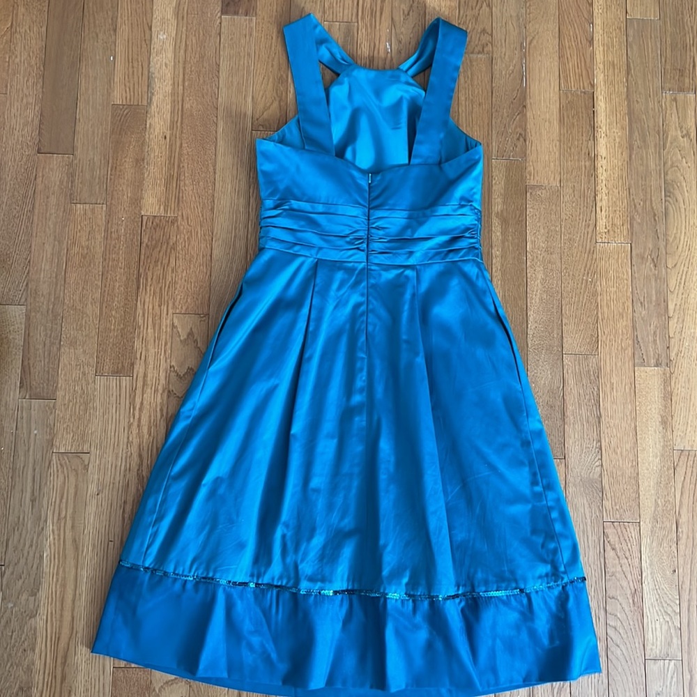 David’s bridal teal bridesmaid dress - Picture 4 of 8